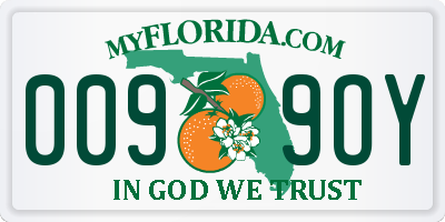 FL license plate 0099OY