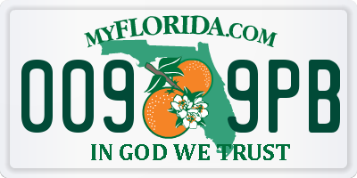 FL license plate 0099PB