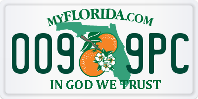 FL license plate 0099PC
