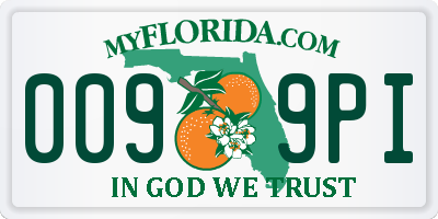 FL license plate 0099PI