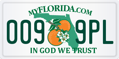 FL license plate 0099PL