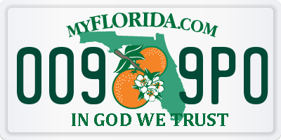 FL license plate 0099PO