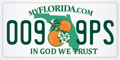 FL license plate 0099PS