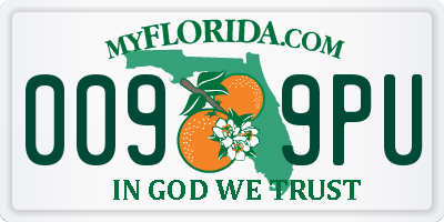 FL license plate 0099PU