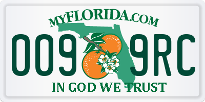 FL license plate 0099RC