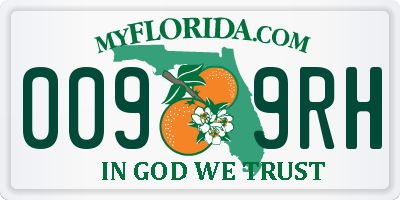 FL license plate 0099RH