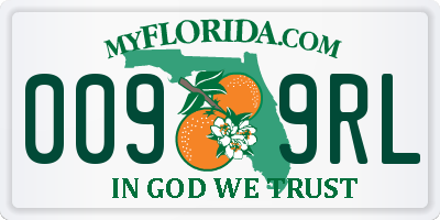 FL license plate 0099RL