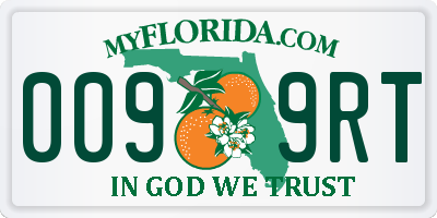 FL license plate 0099RT