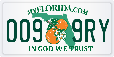 FL license plate 0099RY