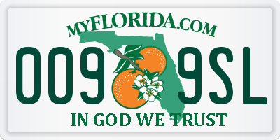 FL license plate 0099SL