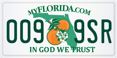 FL license plate 0099SR