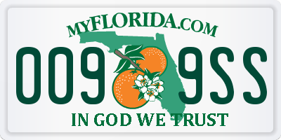 FL license plate 0099SS