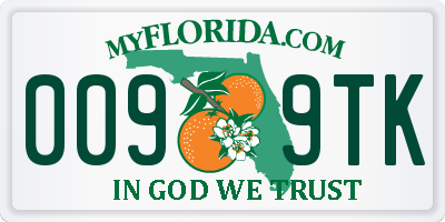 FL license plate 0099TK