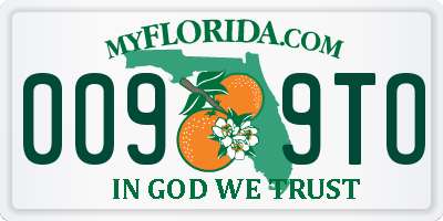 FL license plate 0099TO