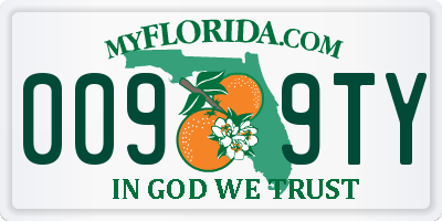 FL license plate 0099TY