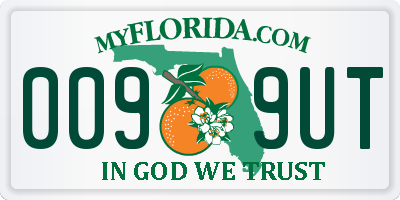 FL license plate 0099UT