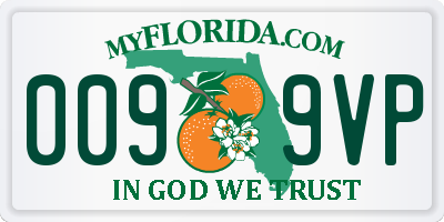 FL license plate 0099VP