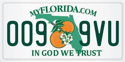 FL license plate 0099VU