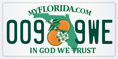 FL license plate 0099WE