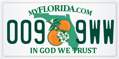 FL license plate 0099WW