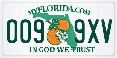 FL license plate 0099XV