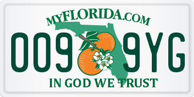 FL license plate 0099YG