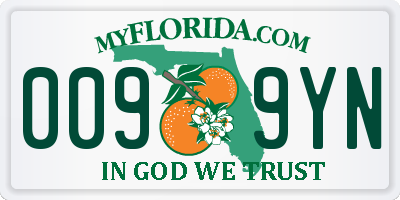 FL license plate 0099YN