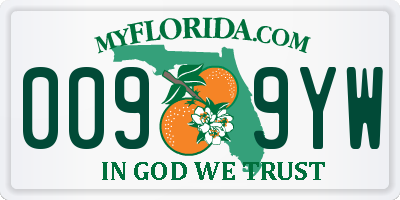 FL license plate 0099YW