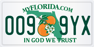 FL license plate 0099YX