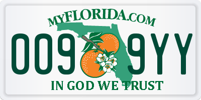 FL license plate 0099YY