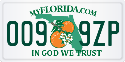 FL license plate 0099ZP