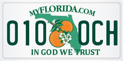 FL license plate 0100CH