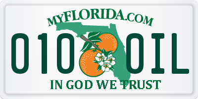 FL license plate 0100IL
