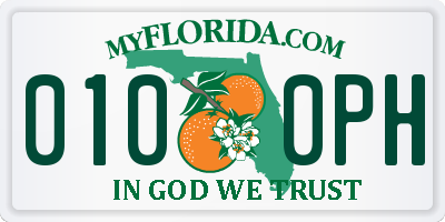FL license plate 0100PH