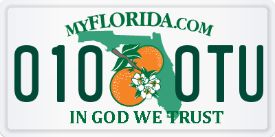 FL license plate 0100TU