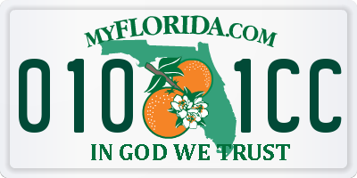 FL license plate 0101CC