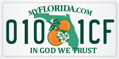 FL license plate 0101CF