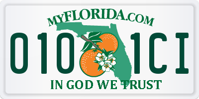 FL license plate 0101CI