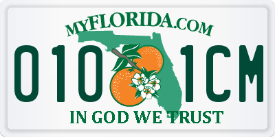 FL license plate 0101CM