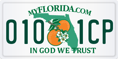 FL license plate 0101CP