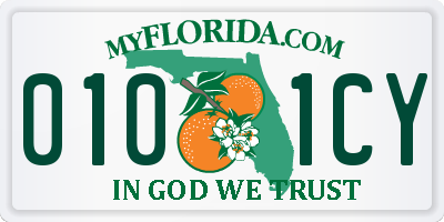 FL license plate 0101CY
