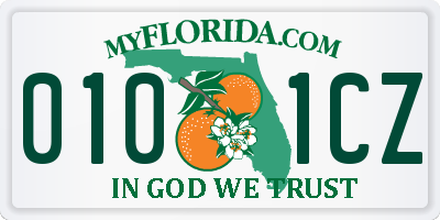 FL license plate 0101CZ