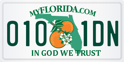 FL license plate 0101DN