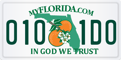 FL license plate 0101DO