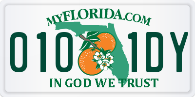 FL license plate 0101DY