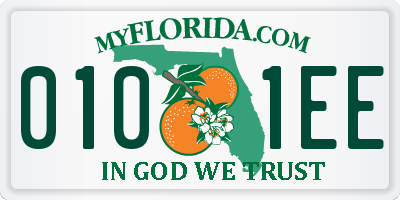 FL license plate 0101EE