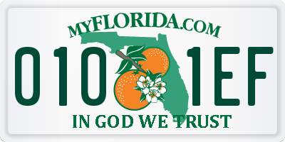 FL license plate 0101EF
