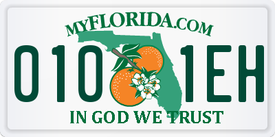 FL license plate 0101EH