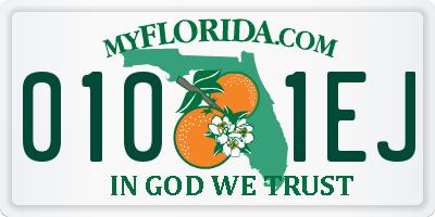 FL license plate 0101EJ