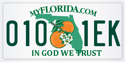 FL license plate 0101EK